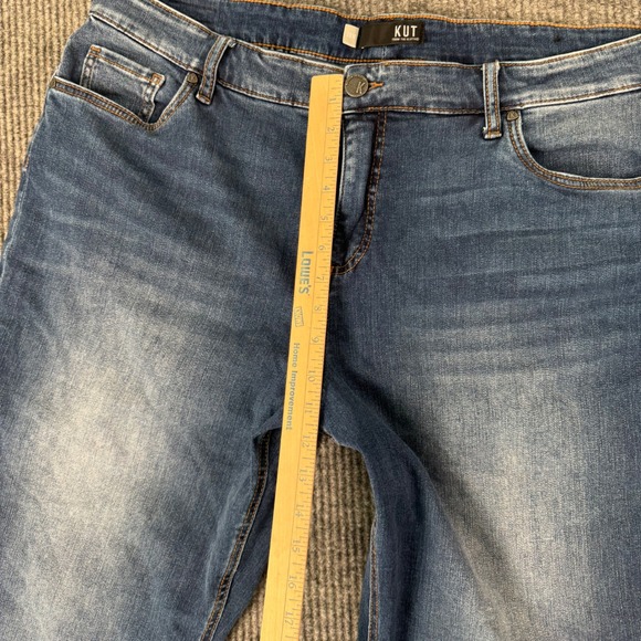 KUT From The Kloth Womens 18W Elizabeth Crop Jeans Blue Wash Straight Leg Denim - Picture 7 of 10